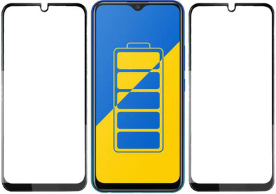 KARTRAY Edge To Edge Tempered Glass for Vivo Y15(Pack of 2)