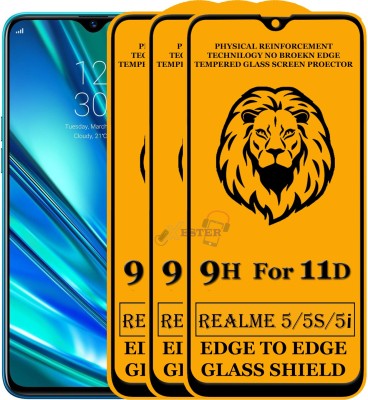 Xester Edge To Edge Tempered Glass for Realme 5(Pack of 3)