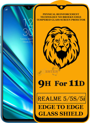 Xester Edge To Edge Tempered Glass for Realme 5(Pack of 1)