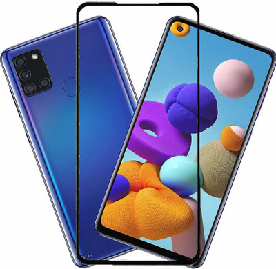 HOBBYTRONICS Edge To Edge Tempered Glass for SAMSUNG GALAXY A21S(Pack of 1)