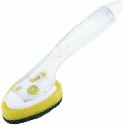 MOSHTU Liquid Detergent Dishwasher Sponge and Handle Scrub Pad(Medium, Pack of 2)
