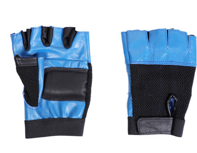 Vista LEATHER GREY Gym & Fitness Gloves(SKY, Black)