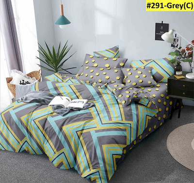IWS 144 TC Microfiber Double 3D Printed Bedsheet  (Pack of 3, Multicolor)