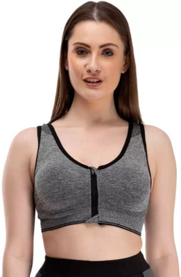 Mysha Women Sports Lightly Padded Bra(Grey)