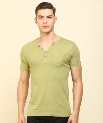 Pepe Jeans Solid Men Round Neck Green T-Shirt