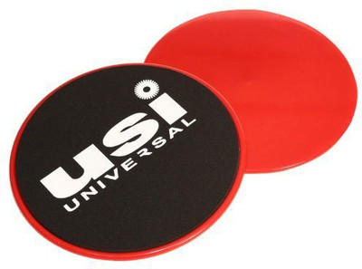 usi Exercise Soft Padded Non Slip Slider (1 pair) Ab Exerciser(Red, Black)