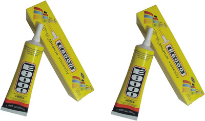 Axtella Multipurpose E-8000 Self Leveling Transparent Adhesive Glue for Jewelry, Rhinestone Craft work, Repair Touch Screen of All Mobile Phones- Pack of 2 Adhesive(50 ml)