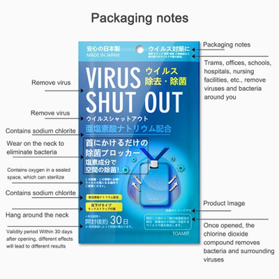 Triangle Ant NA Diffuser Set ™Virus Shut Out Children & Adult Portable Air Sterilization Card Air Disinfection Sterilization Card Made in Japan (Pack of 25)(25 x 1 Units)