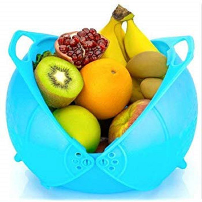 MAHAKAL ENTERPRISE Collapsible Strainer(Blue Pack of 1)