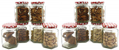 Avastro Glass Grocery Container  - 250 ml(Pack of 12, Clear)