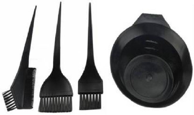 SIOPAWORLD 4pc of Salon Hair Coloring Dyeing Kit Color Dye Brush Comb Mixing Bowl Tint Tool Bleach