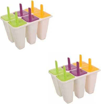 Prateek Kitchenware 60 ml Manual Ice Cream Maker MultiColor (Pack Of 2) Multicolor Plastic Ice Cube Tray(Pack of2)