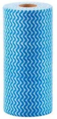 Mist Non- woven Disposable Reusable Towels like Kitchen Cleaning Towel - Multi-Uses Dish Cloths Washable Towel Roll - 80 Pulls (BLUE)(1 Ply, 80 Sheets)