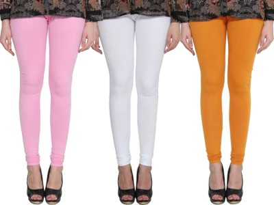 Clarita Churidar  Western Wear Legging(Pink, White, Yellow, Solid)