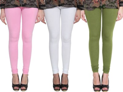 Clarita Churidar  Western Wear Legging(Pink, White, Green, Solid)