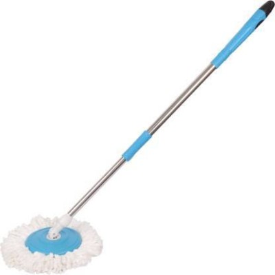 CAVALIER KING 360° Spin Cleaning Stainless Steel Rod Set with 1 Refill Mop Rod Mop Rod(Blue 110 m)