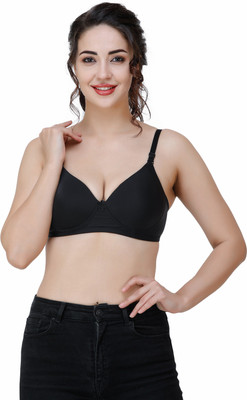 COLLEGE GIRL Women T-Shirt Heavily Padded Bra(Black)