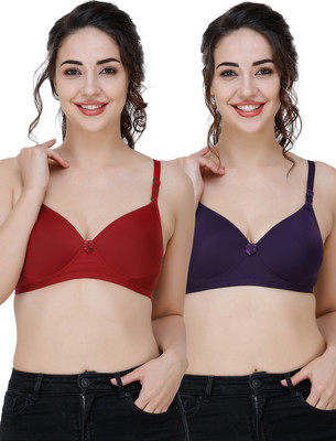 COLLEGE GIRL Comfertable and Soft Against Skin Women T-Shirt Heavily Padded Bra(Multicolor)