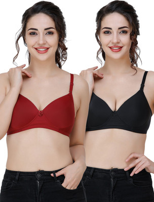 COLLEGE GIRL Comfertable and Soft Against Skin Women T-Shirt Heavily Padded Bra(Multicolor)