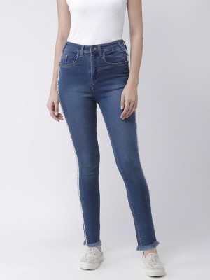 KASSUALLY Slim Women Dark Blue Jeans