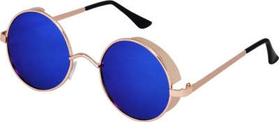 Rich Club Round Sunglasses(For Men & Women, Blue)