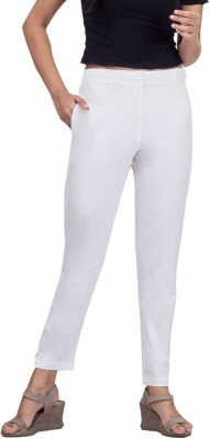 Anaro Regular Fit Women White Trousers