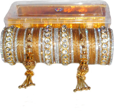 RENOY Metal Zircon Bangle Set(Pack of 34)