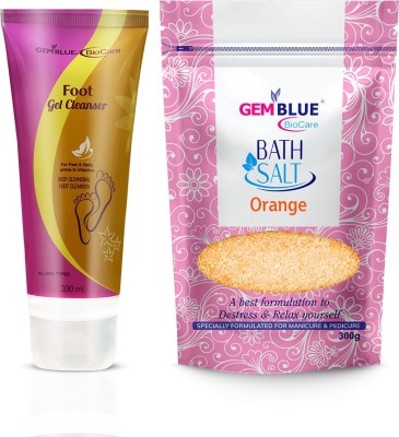 GEMBLUE BIOCARE FOOT CLEANSER 200ml+BATH SALT ORANGE 300g(200 ml)