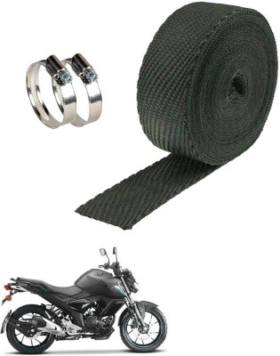 AXWee Silencer Wrap With Clamp Bike Exhaust Heat Shield (3Mtr, Black) _Yamaha FZ S V3.0 FIPrtSc Bike Exhaust Heat Shield