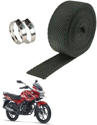 AXWee Silencer Wrap With Clamp Bike Exhaust Heat Shield (3Mtr, Black) _Bajaj Discover 150 fPrtSc Bike Exhaust Heat Shield