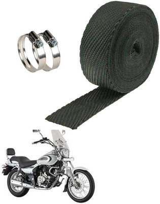 AXWee Silencer Wrap With Clamp Bike Exhaust Heat Shield (3Mtr, Black) _Bajaj Avenger 220 CruisePrtSc Bike Exhaust Heat Shield