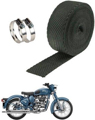 AXWee Silencer Wrap With Clamp Bike Exhaust Heat Shield (3Mtr, Black) _Royal Enfield Bullet 500PrtSc Bike Exhaust Heat Shield