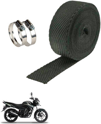 AXWee Silencer Wrap With Clamp Bike Exhaust Heat Shield (3Mtr, Black) _Bajaj Discover 150 sPrtSc Bike Exhaust Heat Shield