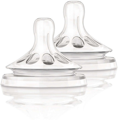 Philips Avent Natural Teat 3 Holes 3 Months+ (2 Piece ) Medium Flow Nipple(Pack of 1 Nipple)