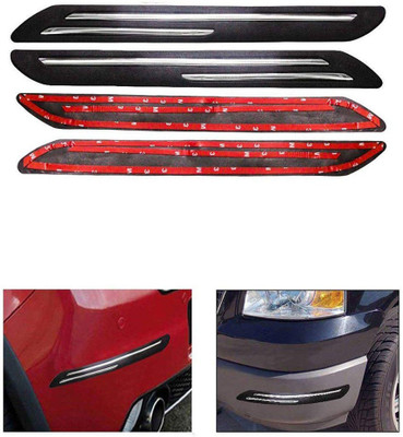 Oshotto Plastic Car Bumper Guard(Black, Pack of 4, Chevrolet, Aveo)