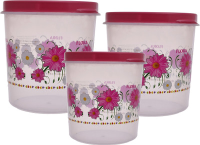 KUBER INDUSTRIES Plastic Utility Container  - 5000 ml(Pack of 3, Pink)