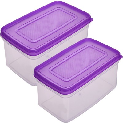 KUBER INDUSTRIES Plastic Utility Container  - 2000 ml(Pack of 2, Purple)