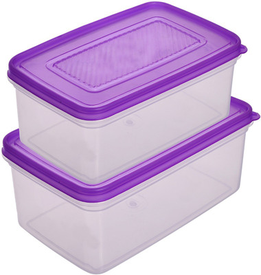 KUBER INDUSTRIES Plastic Utility Container  - 1500 ml(Pack of 2, Purple)