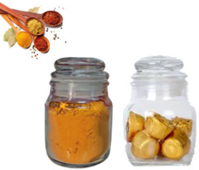 GTR Glass Grocery Container  - 100 ml(Pack of 2, Clear)