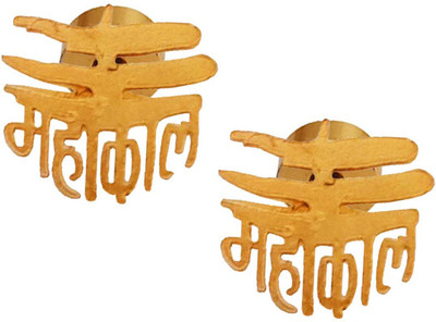M Men Style Religious Mahakal God Symolic Stud Earring Metal Stud Earring