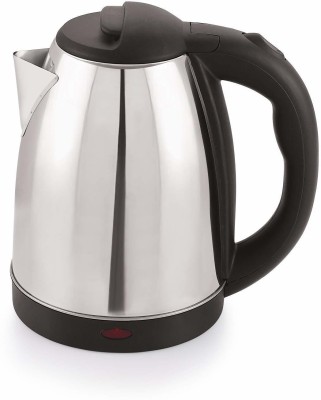 PRIME BHARAT Automatic Stainless Steel Electric Kettle with Auto Shut Off Multipurpose Extra Large Cattle Electric with Handle Hot Water Tea Coffee Maker Water Boiler, Boiling Milk (Black) (2 Liter) (1 YEAR WARRANTY) Multi Cooker Electric Kettle(2 L, Silver)