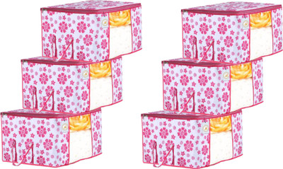 Ankit International AI_PF_Jumbo 6 Saare cover AI_PF_Jumbo 6(Pink, White)
