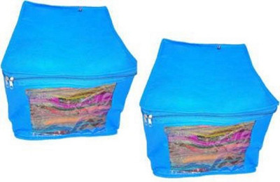 DIMONSIV Multipurpose Non Woven Saree Cover pack of 2 (Blue)(Blue)