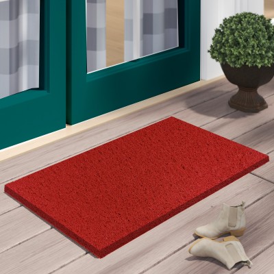 AMRO HOME NEEDS PVC (Polyvinyl Chloride) Floor Mat(Red, Medium)