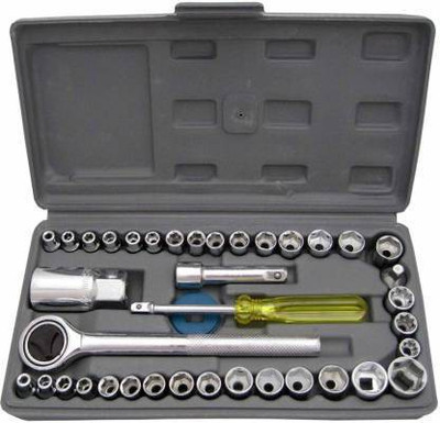 cmshop 40 in 1 Pcs Wrench Tool Kit & Screwdriver and Socket Set Automobile Motorcycle Tool Box Set Socket Wrench Sleeve Suit Hardware Auto Car Repair Tools 40 In 1 Tool kit | 40 in 1 Pcs Wrench Tool Kit & Screwdriver & Socket Set Power & Hand Tool Kit (40 Tools) Vehicle Tool Kit Single Sided Socket 
