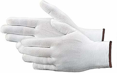 Meron washable and reusable cotton nylon knitted gloves ( pack of 10 pair ) Nylon  Safety Gloves(Pack of 20)
