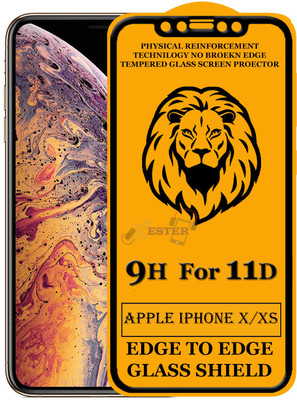Xester Edge To Edge Tempered Glass for Apple iPhone XS(Pack of 1)