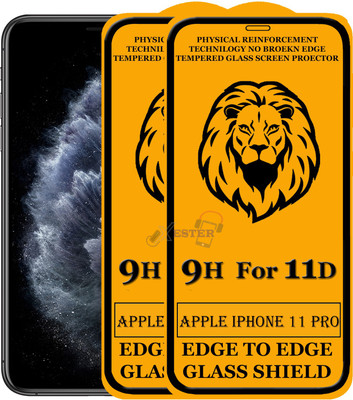 Xester Edge To Edge Tempered Glass for Apple Iphone 11 Pro(Pack of 2)