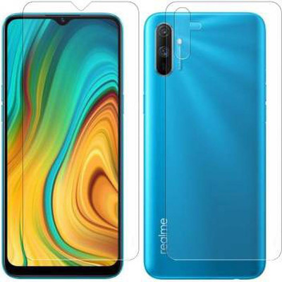 RUNEECH Front and Back Screen Guard for REALME C3(Pack of 2)