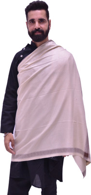 Indian shawl Acrylic Solid Men Shawl(Beige)